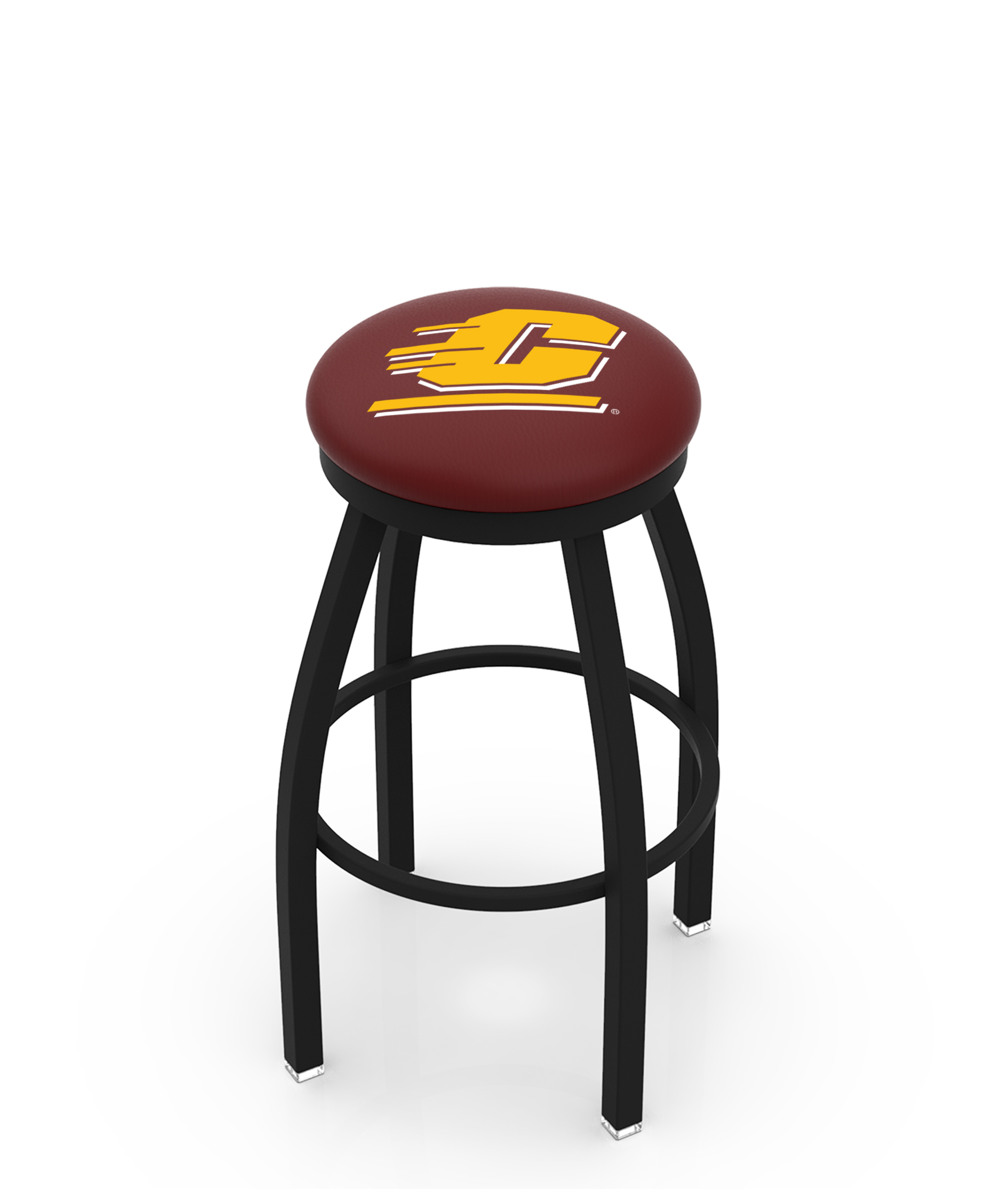  L8B2B Central Michigan 30" Swivel Bar Stool with Black Wrinkle Finish  