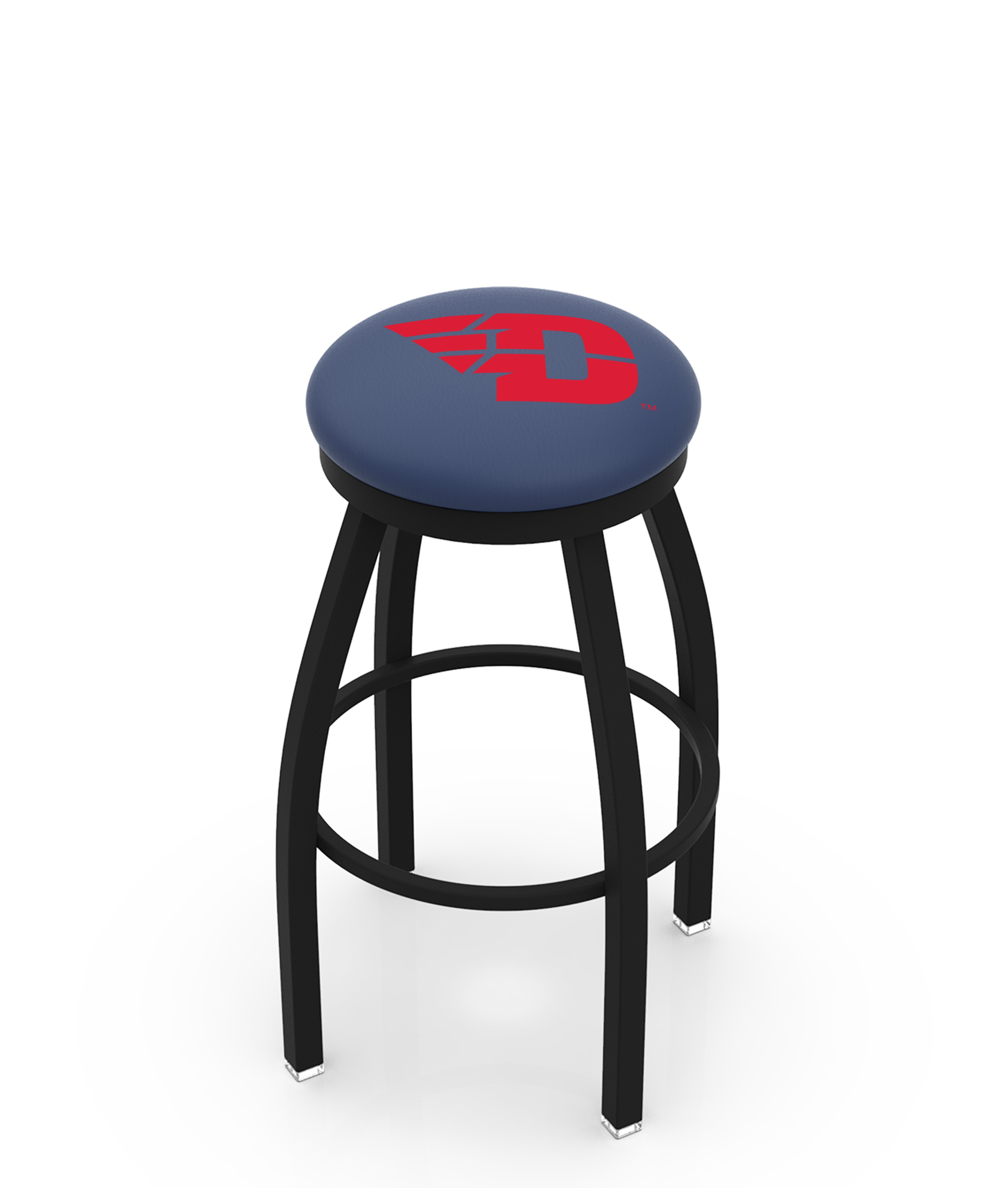  L8B2B University of Dayton 36" Swivel Bar Stool with Black Wrinkle Finish  
