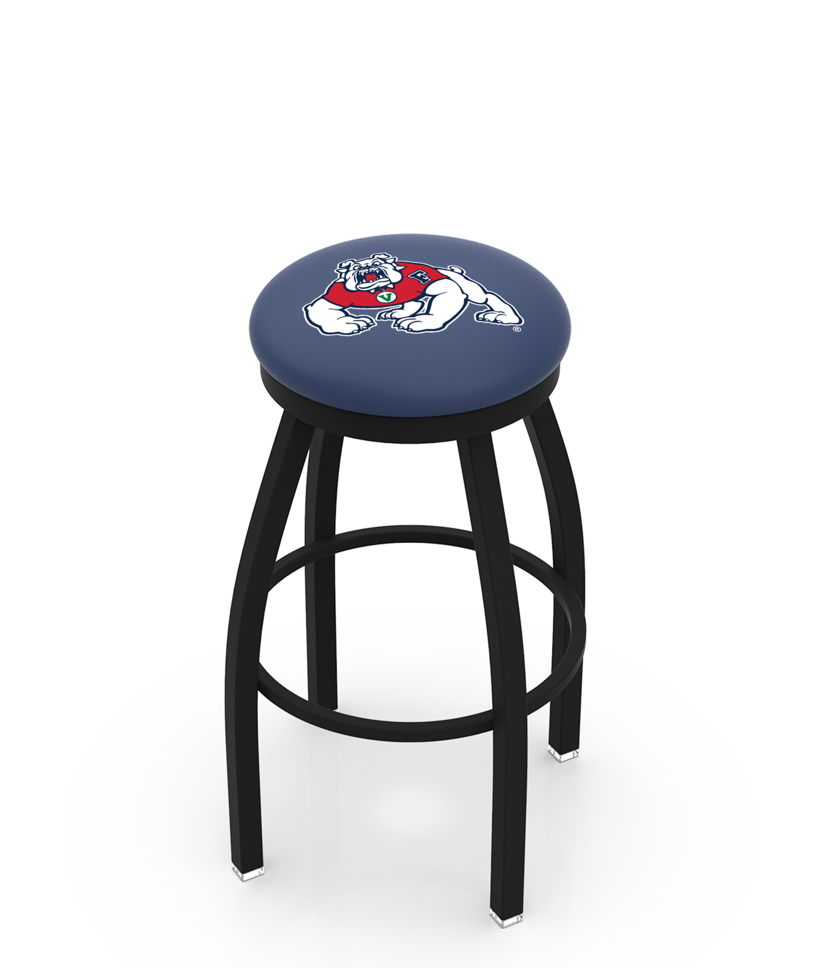  L8B2B Fresno State 36" Swivel Bar Stool with Black Wrinkle Finish  