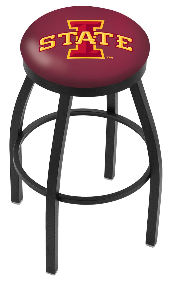 L8B2B Iowa State 36" Swivel Bar Stool with Black Wrinkle Finish  