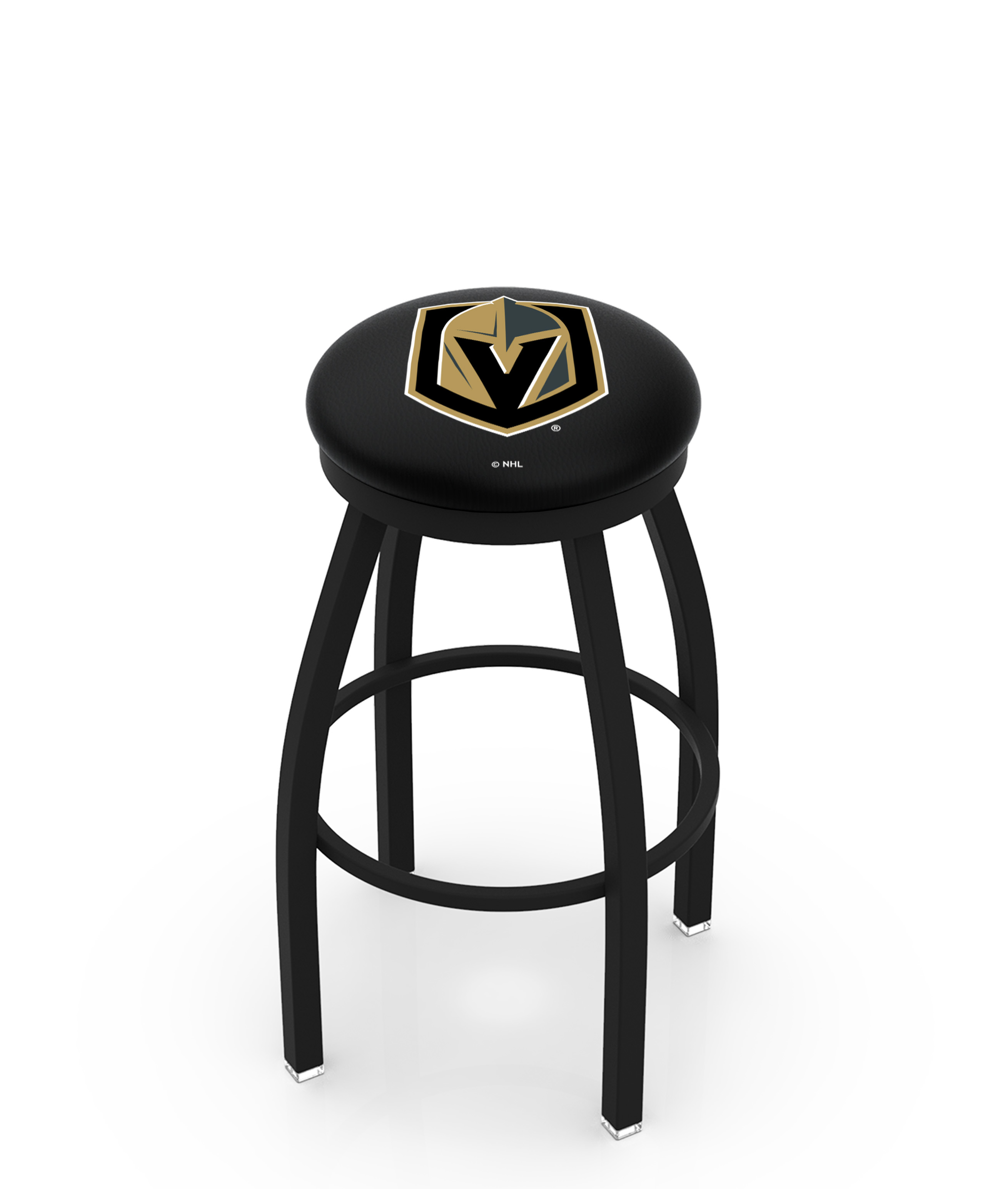  L8B2B Vegas Golden Knights 30" Swivel Bar Stool with Black Wrinkle Finish  