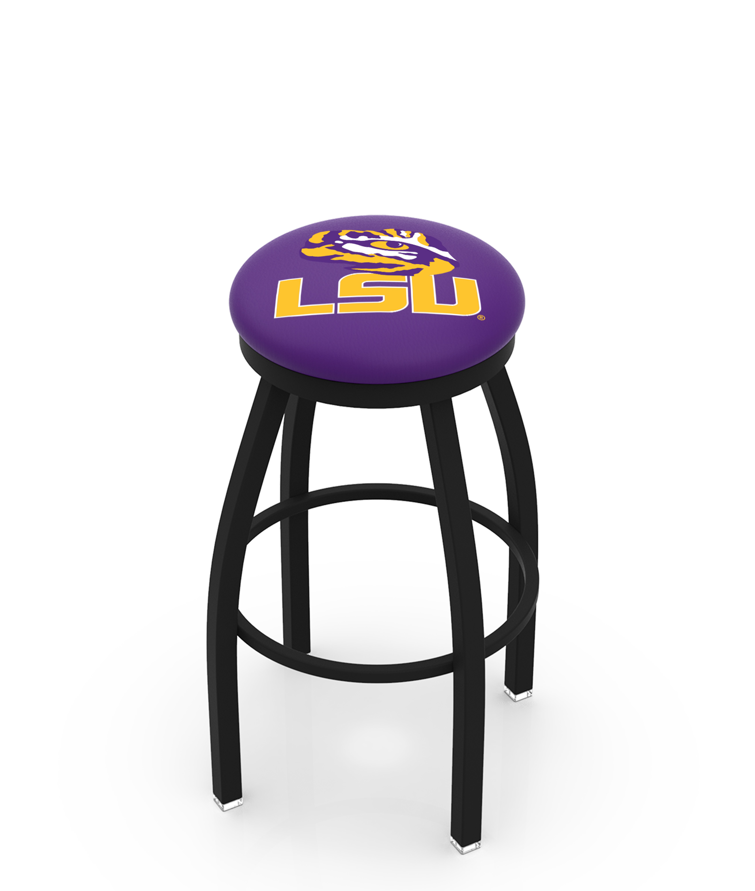  L8B2B Louisiana State 25" Swivel Counter Stool with Black Wrinkle Finish  