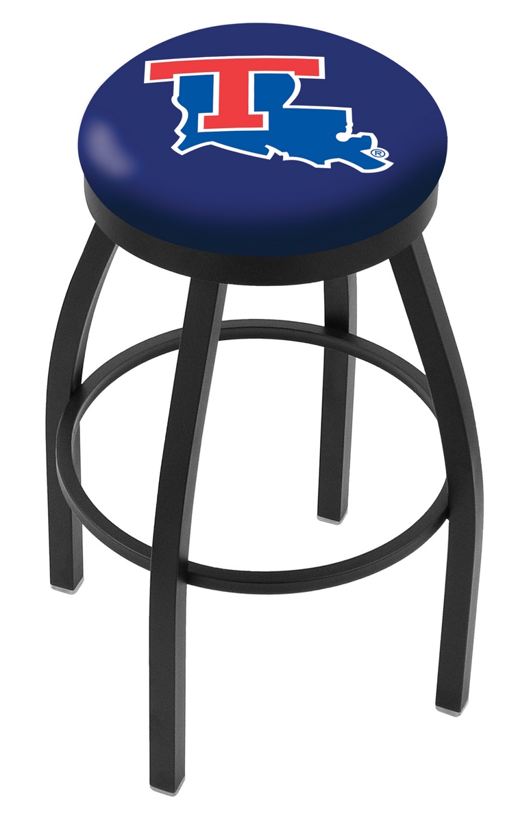  L8B2B Louisiana Tech 36" Swivel Bar Stool with Black Wrinkle Finish  