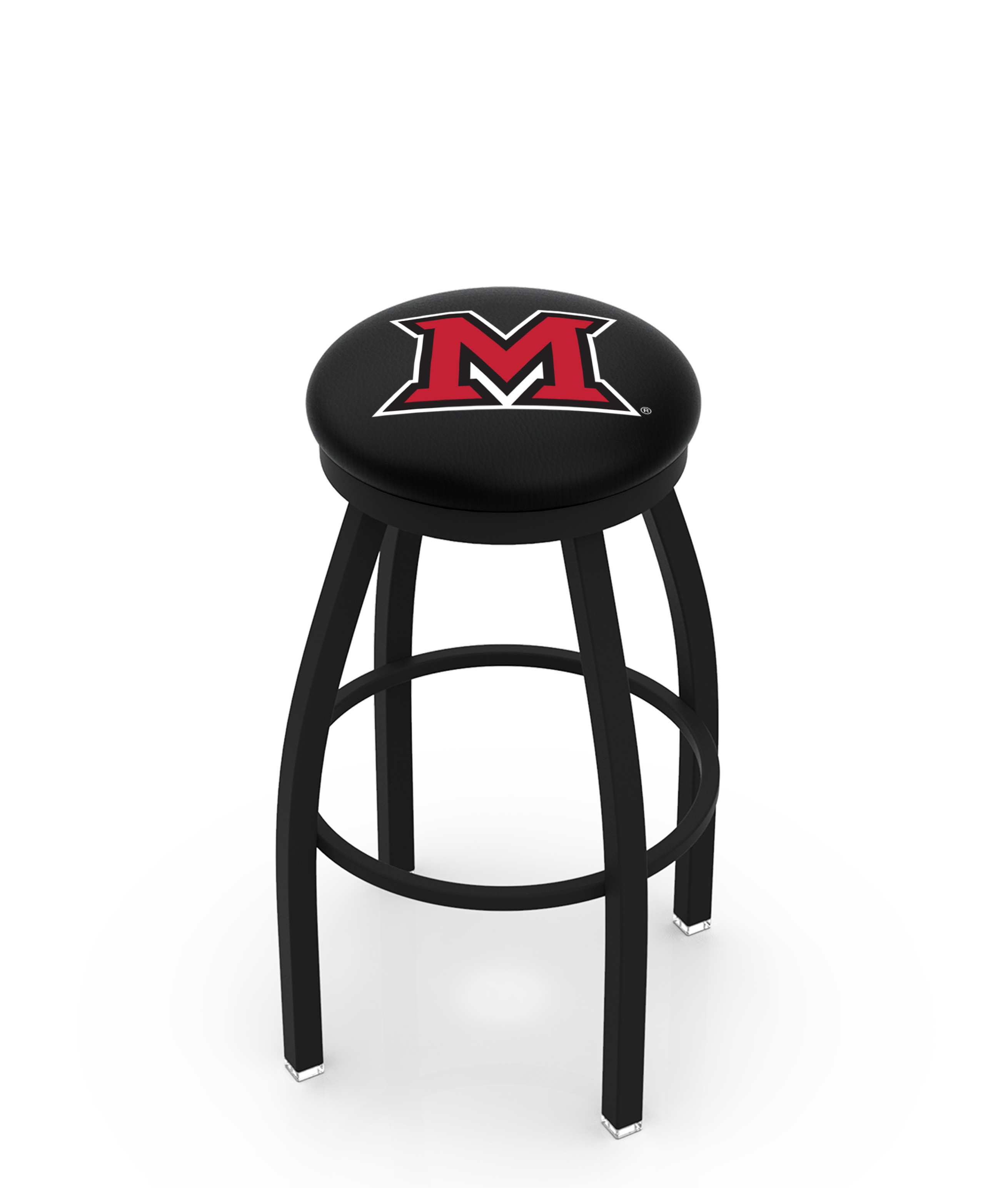  L8B2B Miami (OH) 36" Swivel Bar Stool with Black Wrinkle Finish  