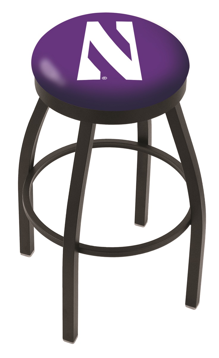  L8B2B Northwestern 36" Swivel Bar Stool with Black Wrinkle Finish  