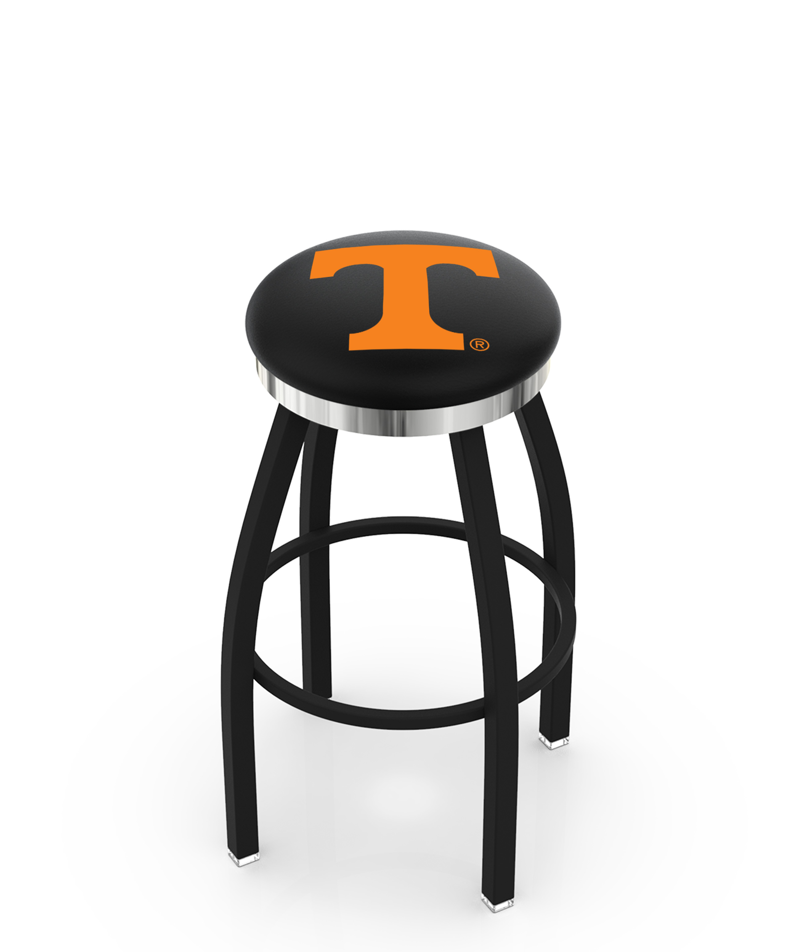  L8B2C Tennessee 36" Swivel Bar Stool with a Black Wrinkle and Chrome Finish  