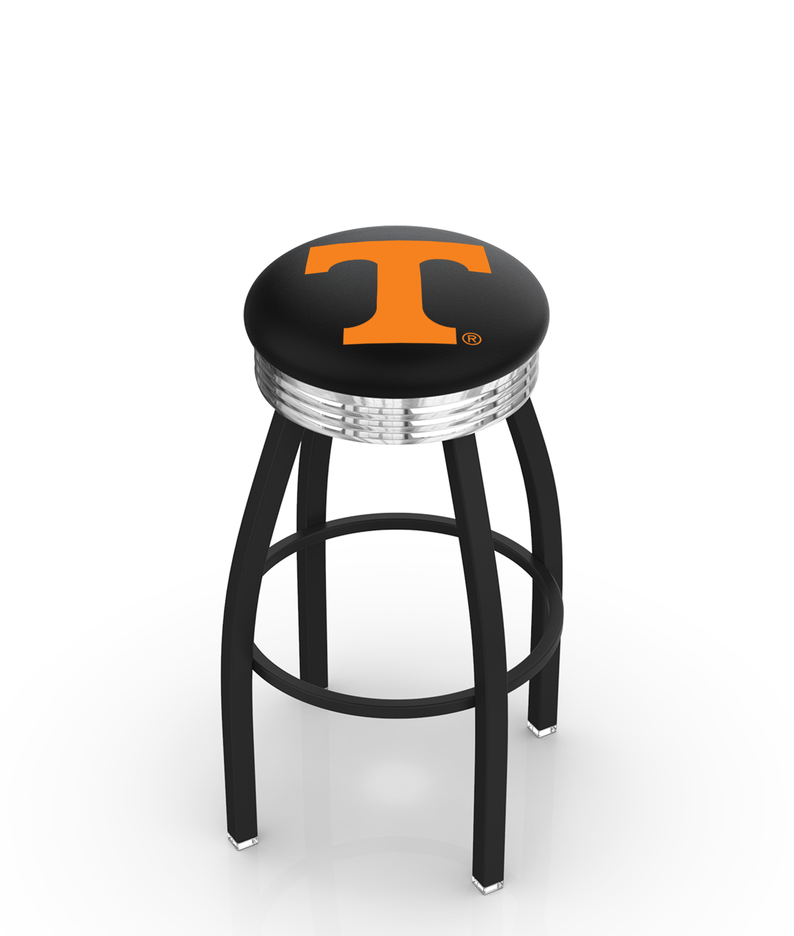  L8B3C Tennessee 30" Swivel Bar Stool with a Black Wrinkle and Chrome Finish  