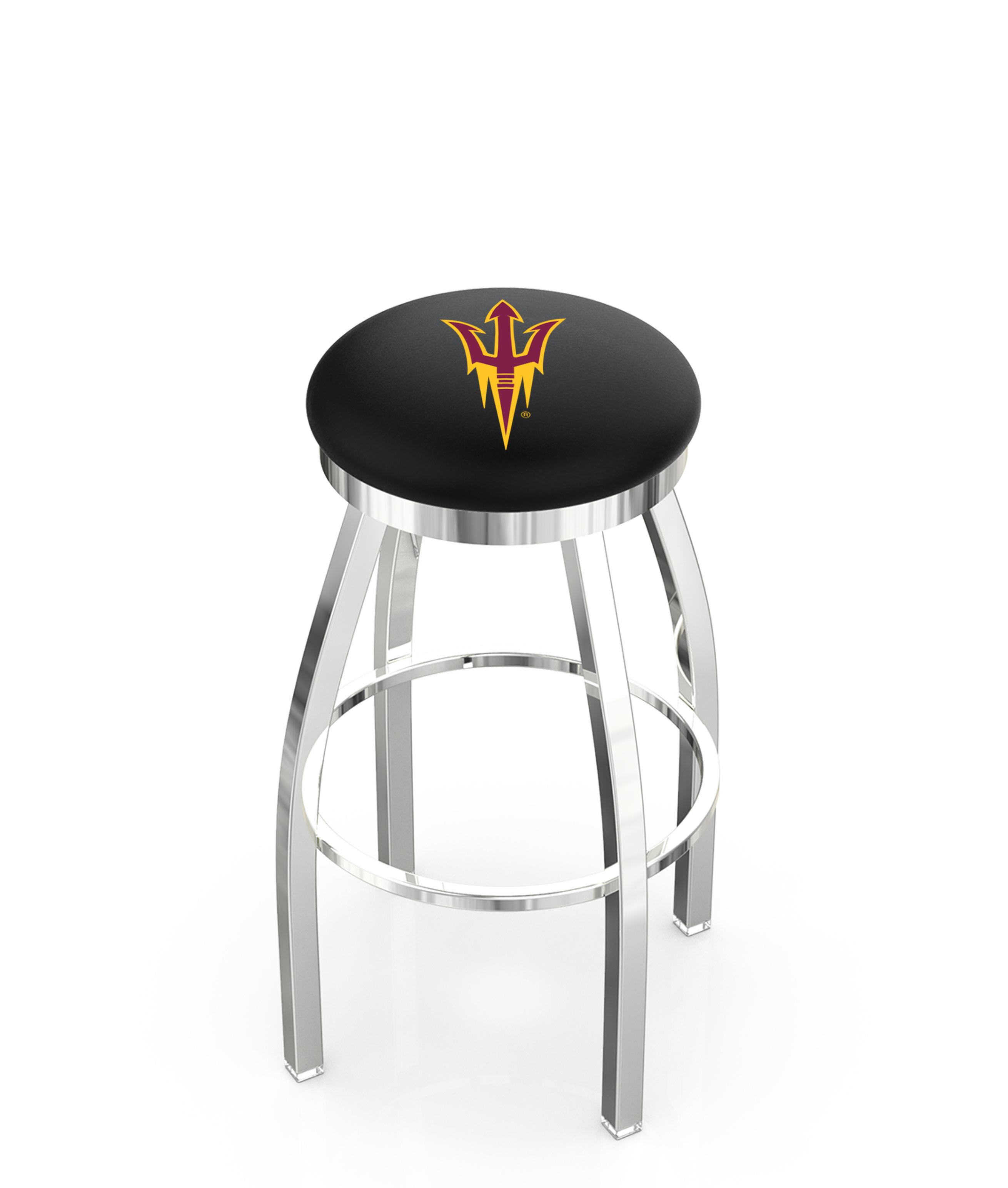  L8C2C Arizona State (Sparky) 36" Swivel Bar Stool with Chrome Finish  
