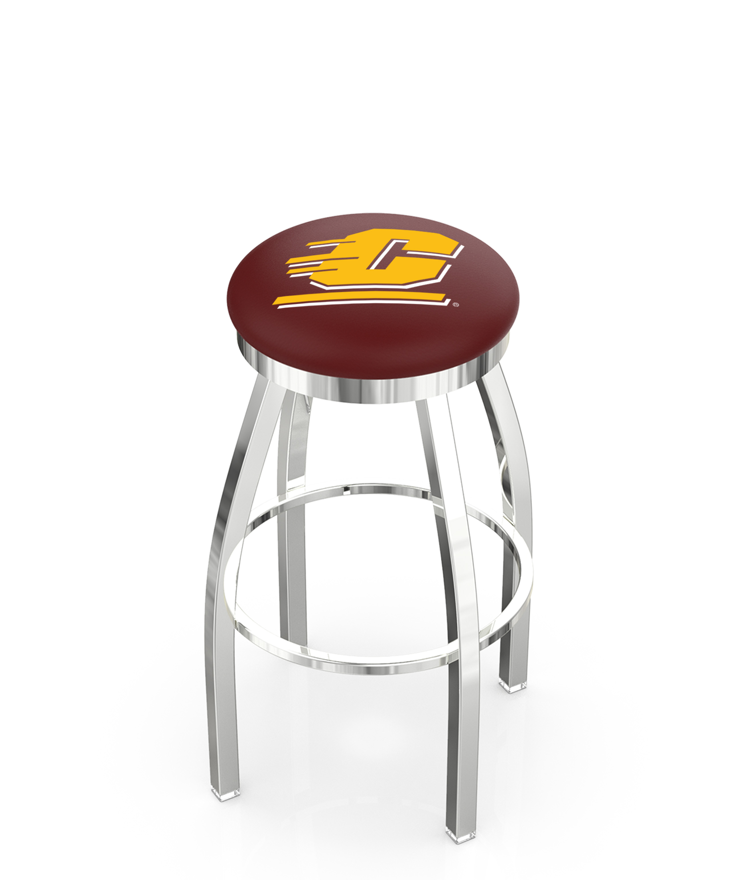  L8C2C Central Michigan 36" Swivel Bar Stool with Chrome Finish  