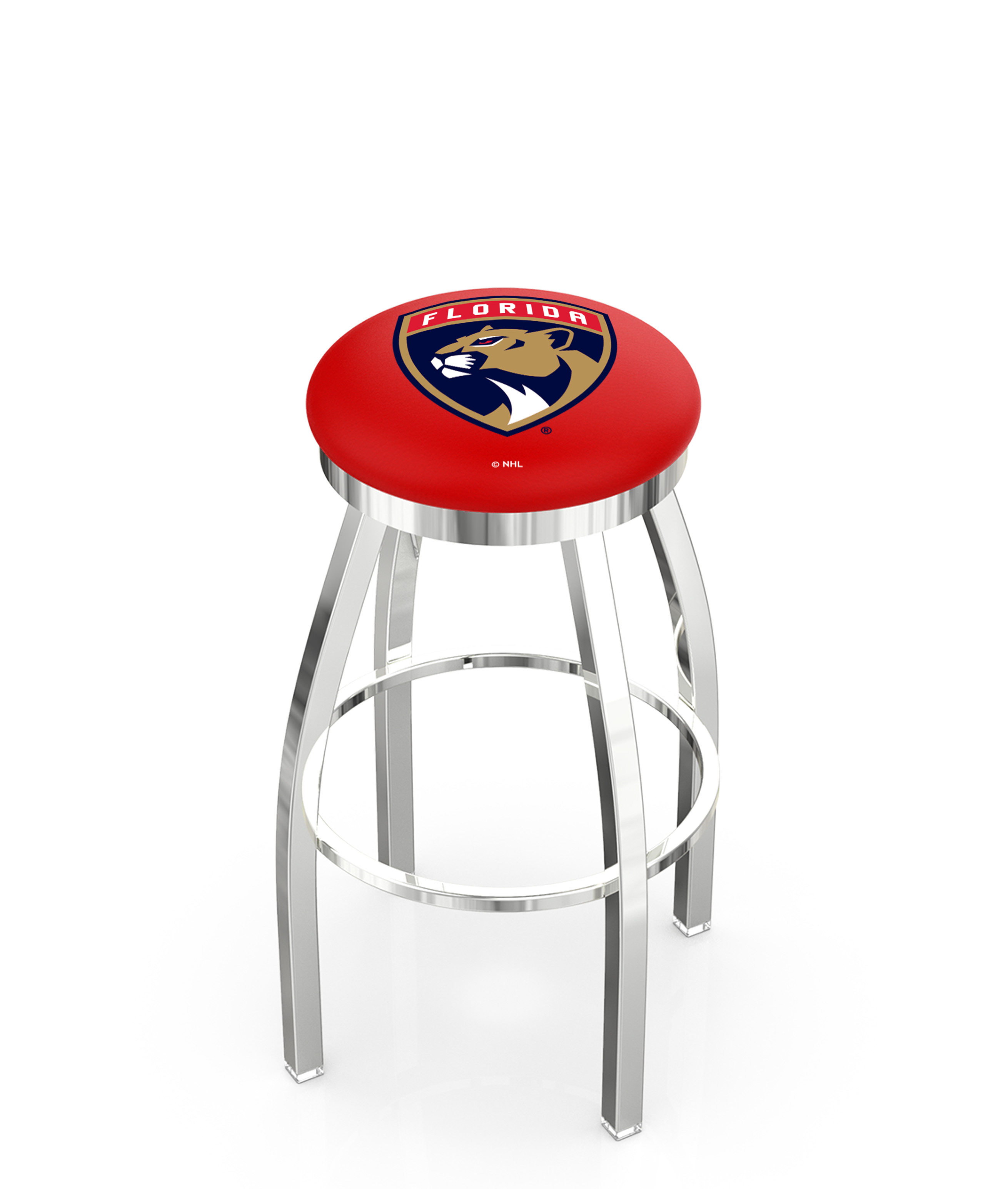  L8C2C Florida Panthers 36" Swivel Bar Stool with Chrome Finish  