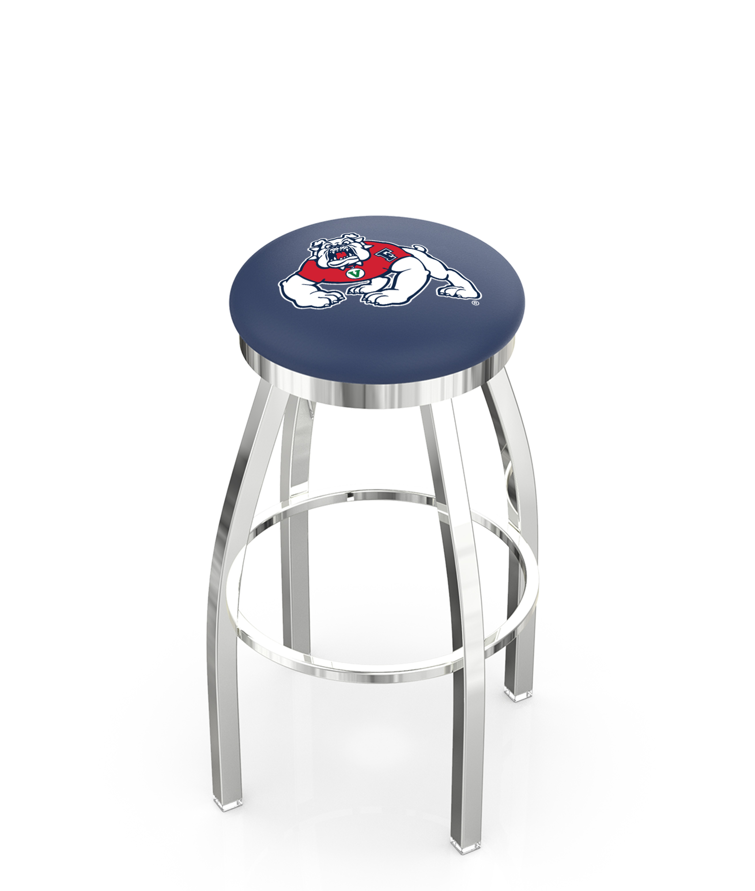  L8C2C Fresno State 36" Swivel Bar Stool with Chrome Finish  