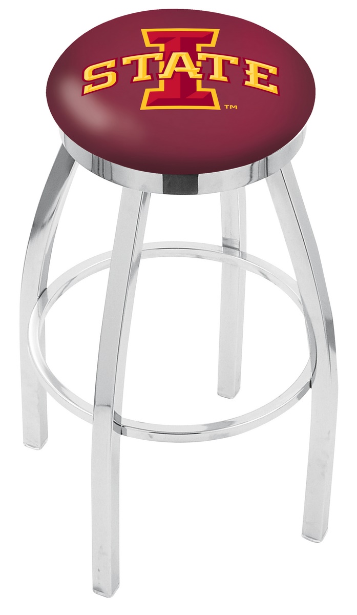  L8C2C Iowa State 36" Swivel Bar Stool with Chrome Finish  