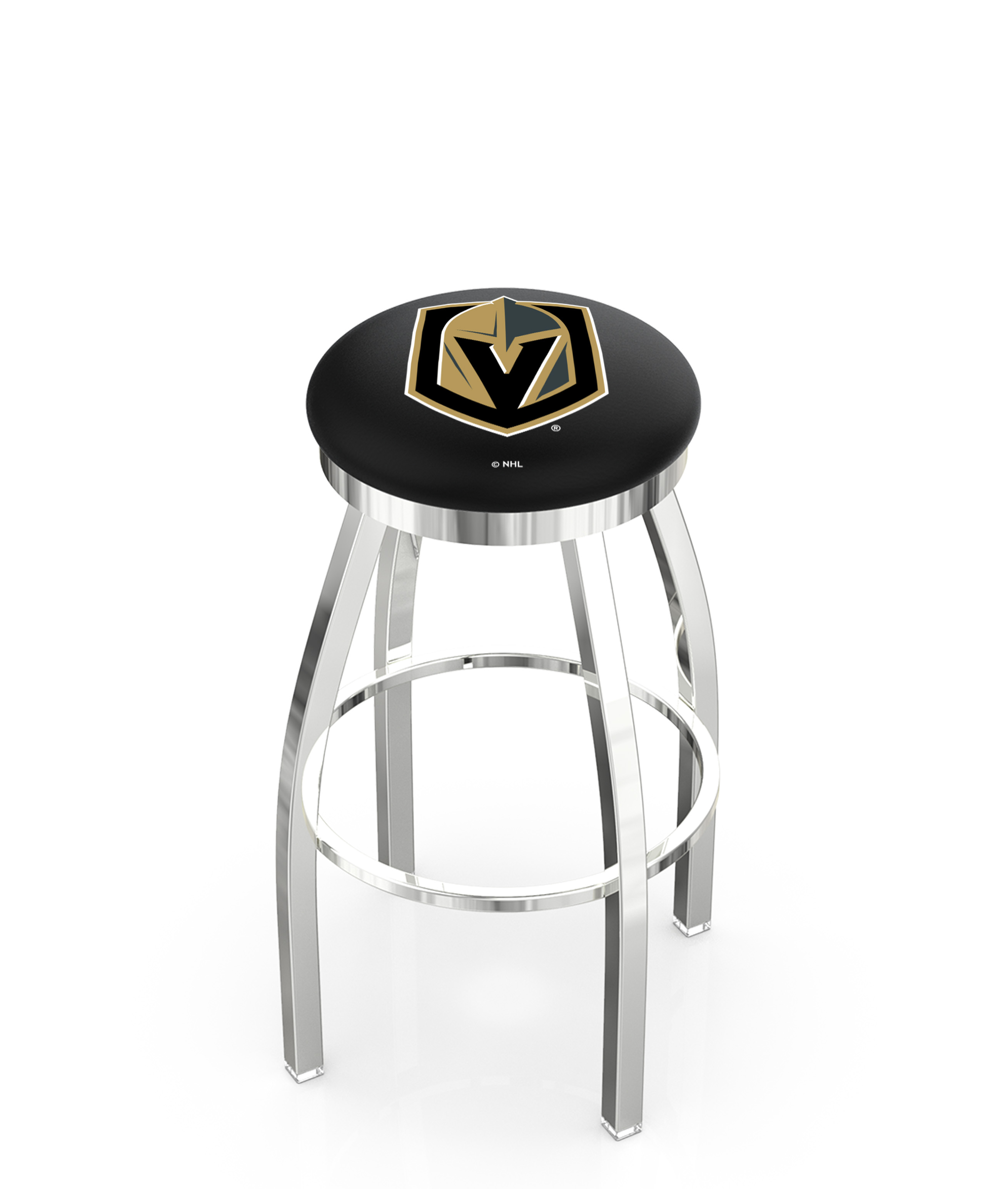  L8C2C Vegas Golden Knights 36" Swivel Bar Stool with Chrome Finish  
