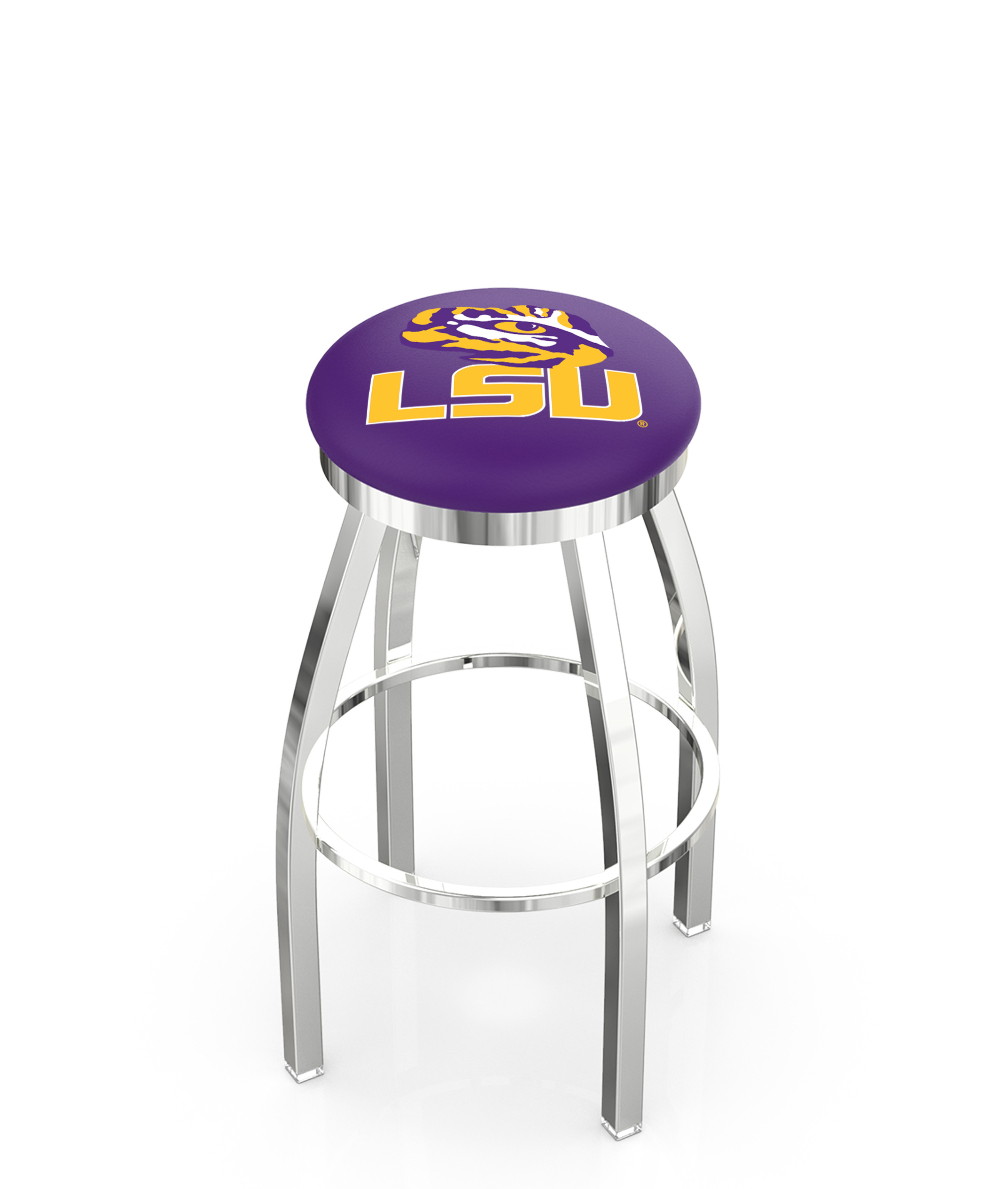 L8C2C Louisiana State 36" Swivel Bar Stool with Chrome Finish  