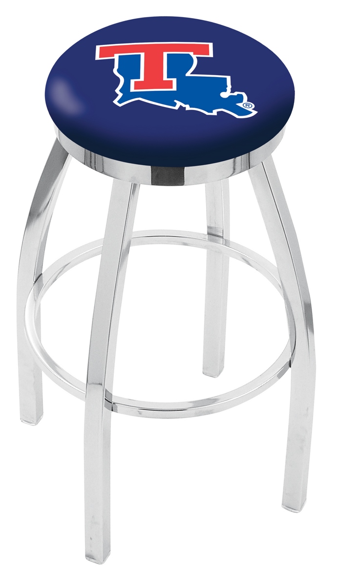 L8C2C Louisiana Tech 36" Swivel Bar Stool with Chrome Finish  