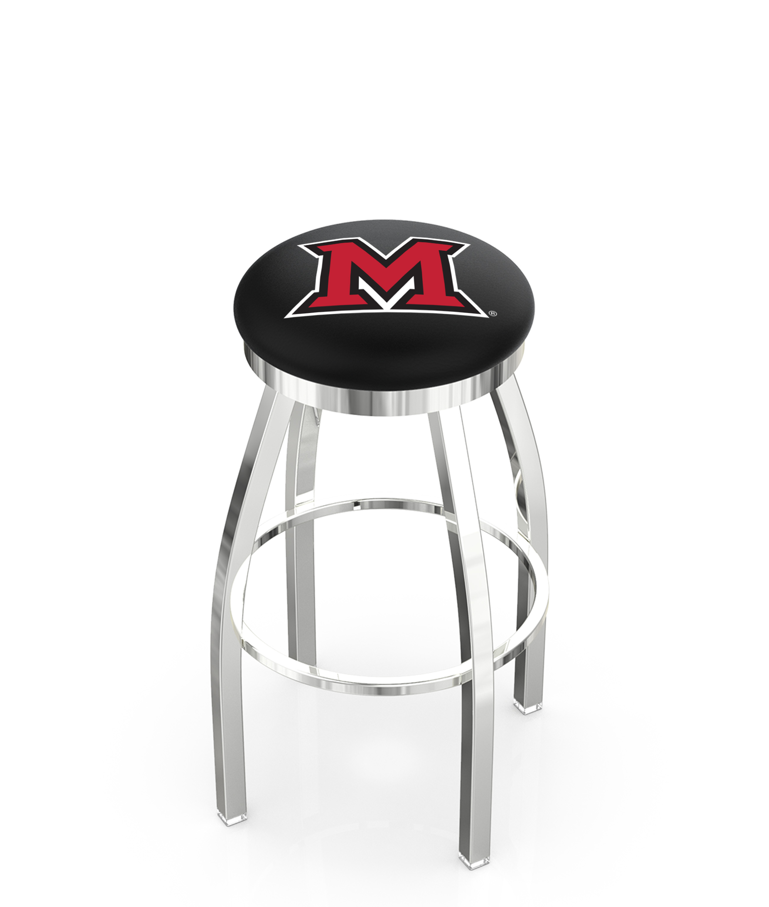  L8C2C Miami (OH) 36" Swivel Bar Stool with Chrome Finish  