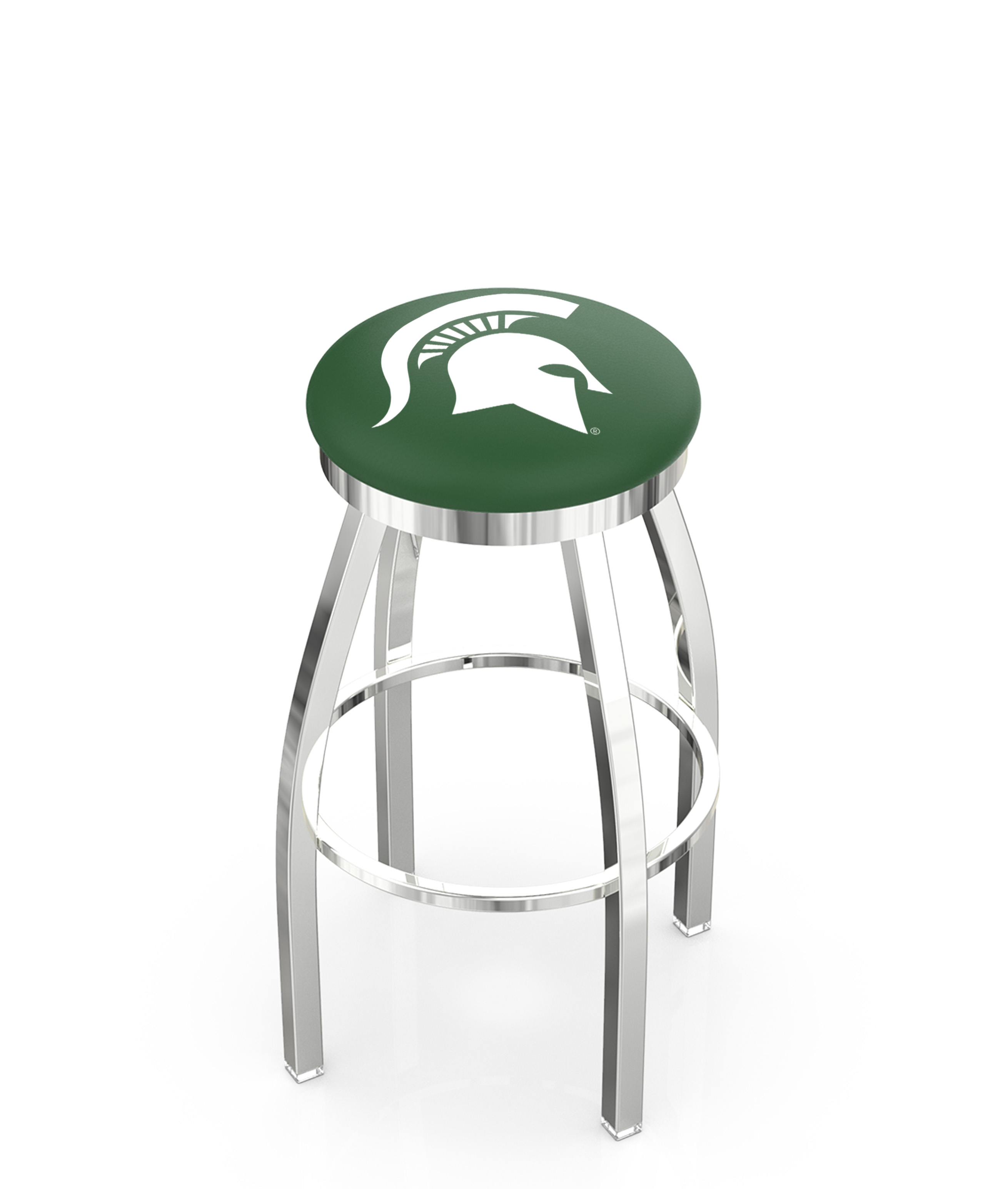  L8C2C Michigan State 36" Swivel Bar Stool with Chrome Finish  