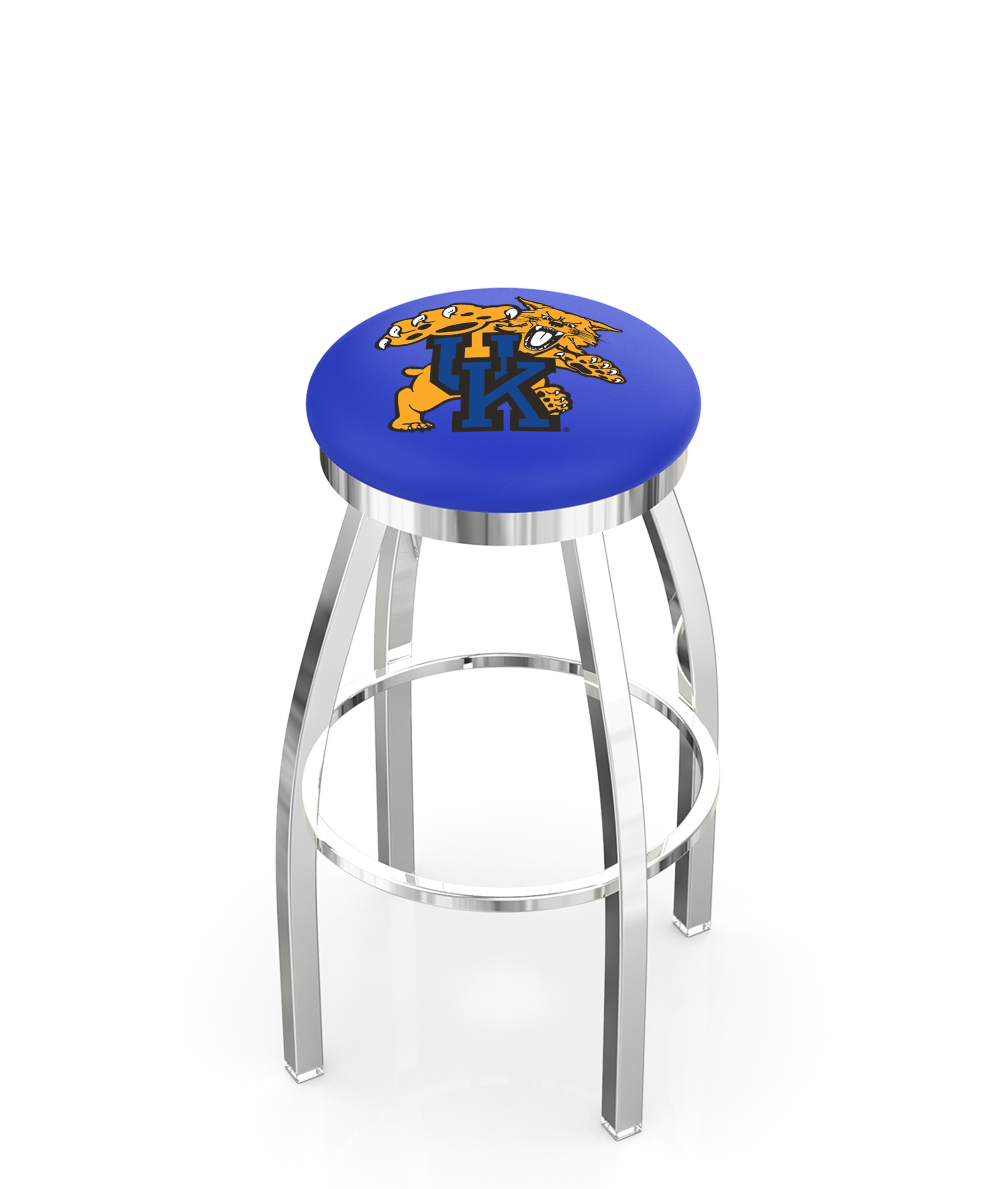  L8C2C Kentucky "Wildcat" 36" Swivel Bar Stool with Chrome Finish  