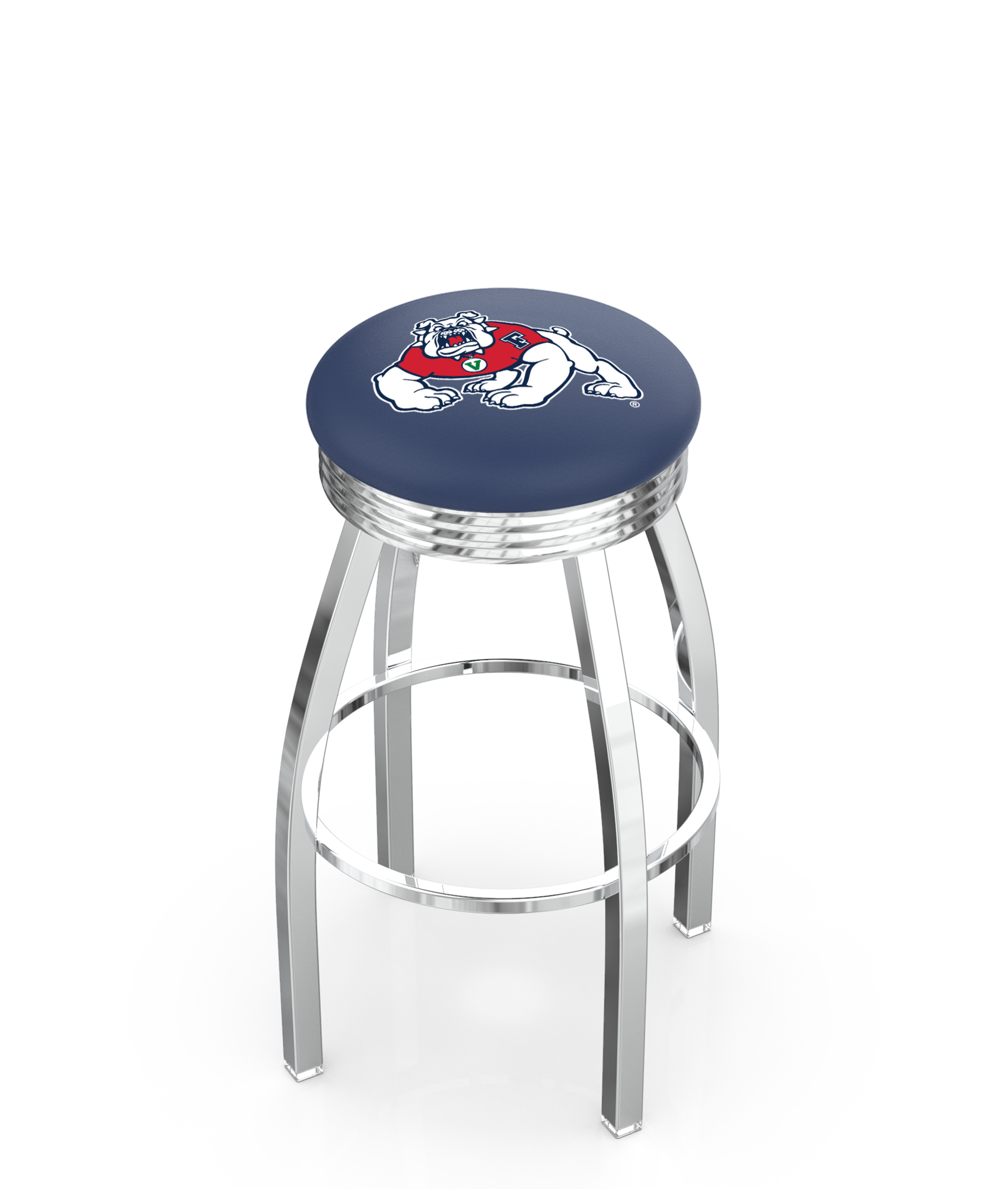 L8C3C Fresno State 30" Swivel Bar Stool with Chrome Finish  