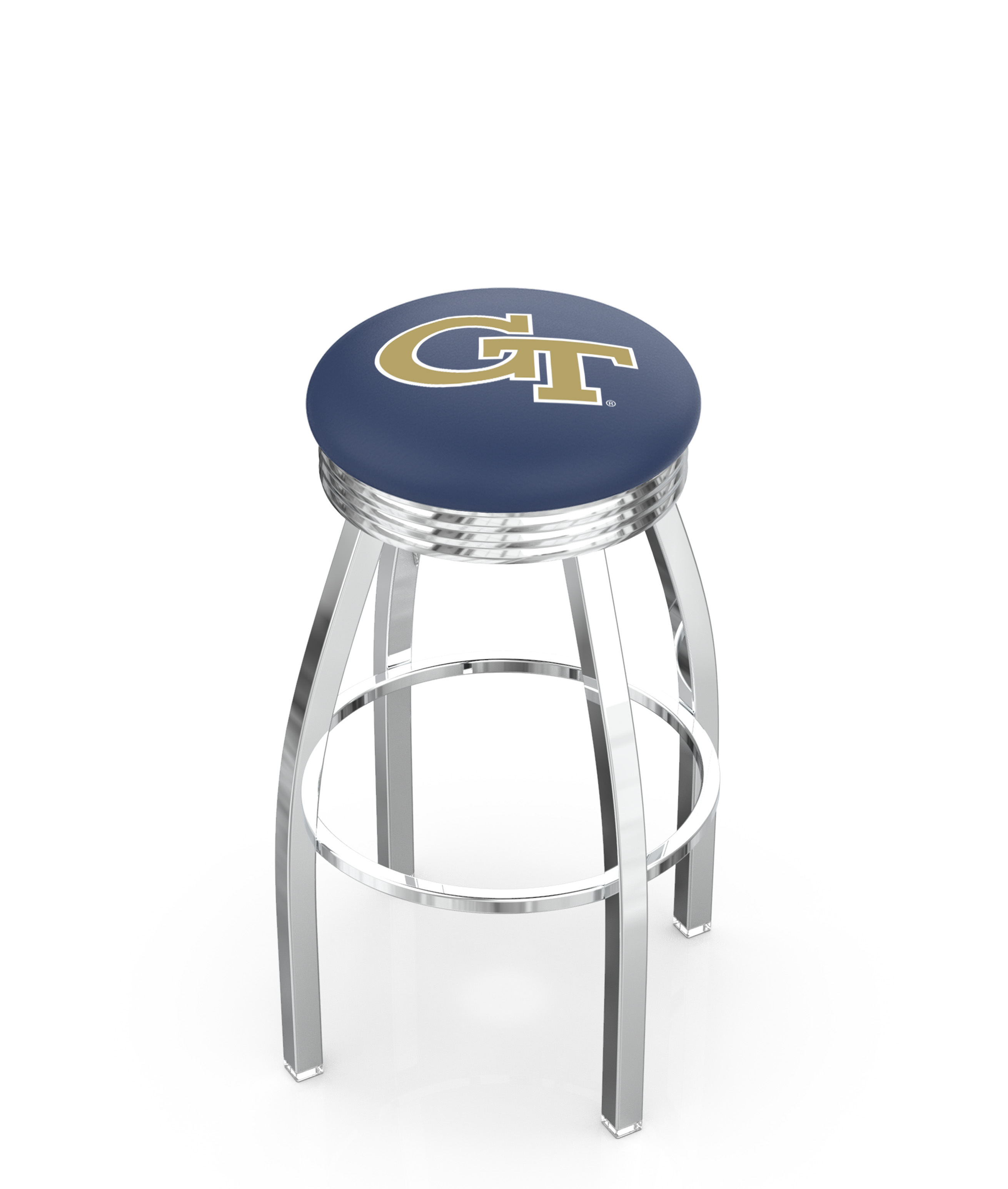  L8C3C Georgia Tech 30" Swivel Bar Stool with Chrome Finish  