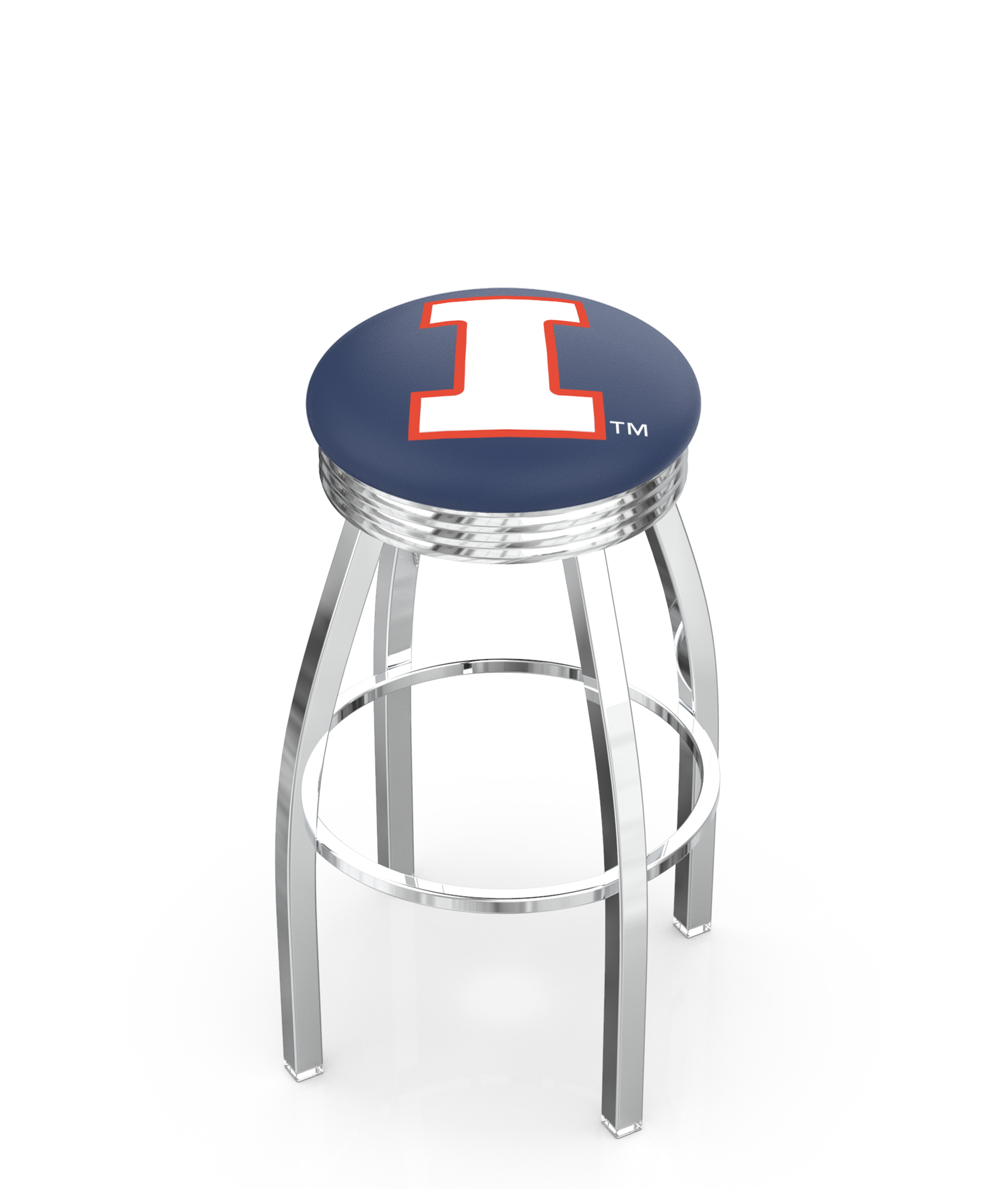 L8C3C Illinois 30" Swivel Bar Stool with Chrome Finish  