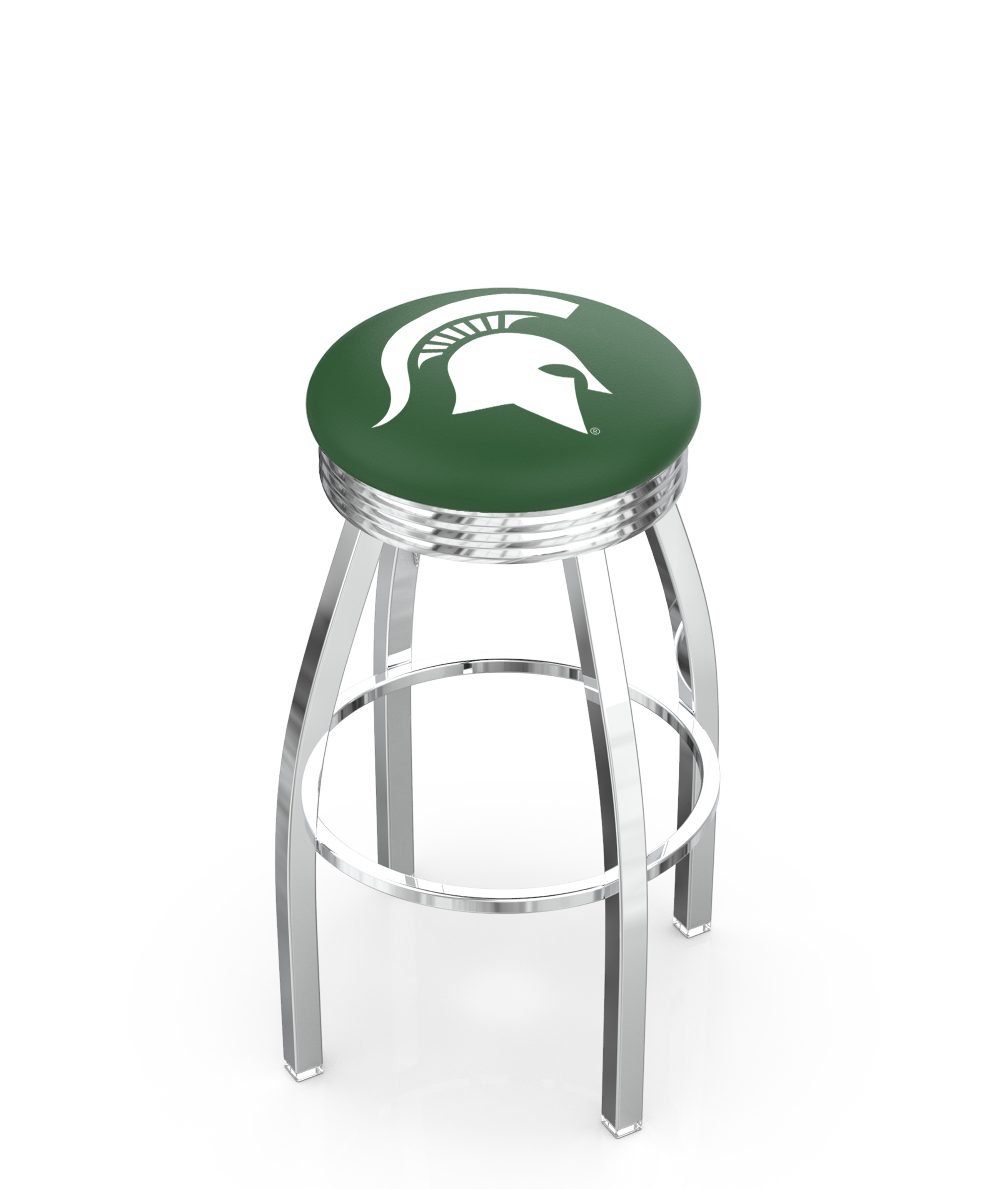  L8C3C Michigan State 30" Swivel Bar Stool with Chrome Finish  