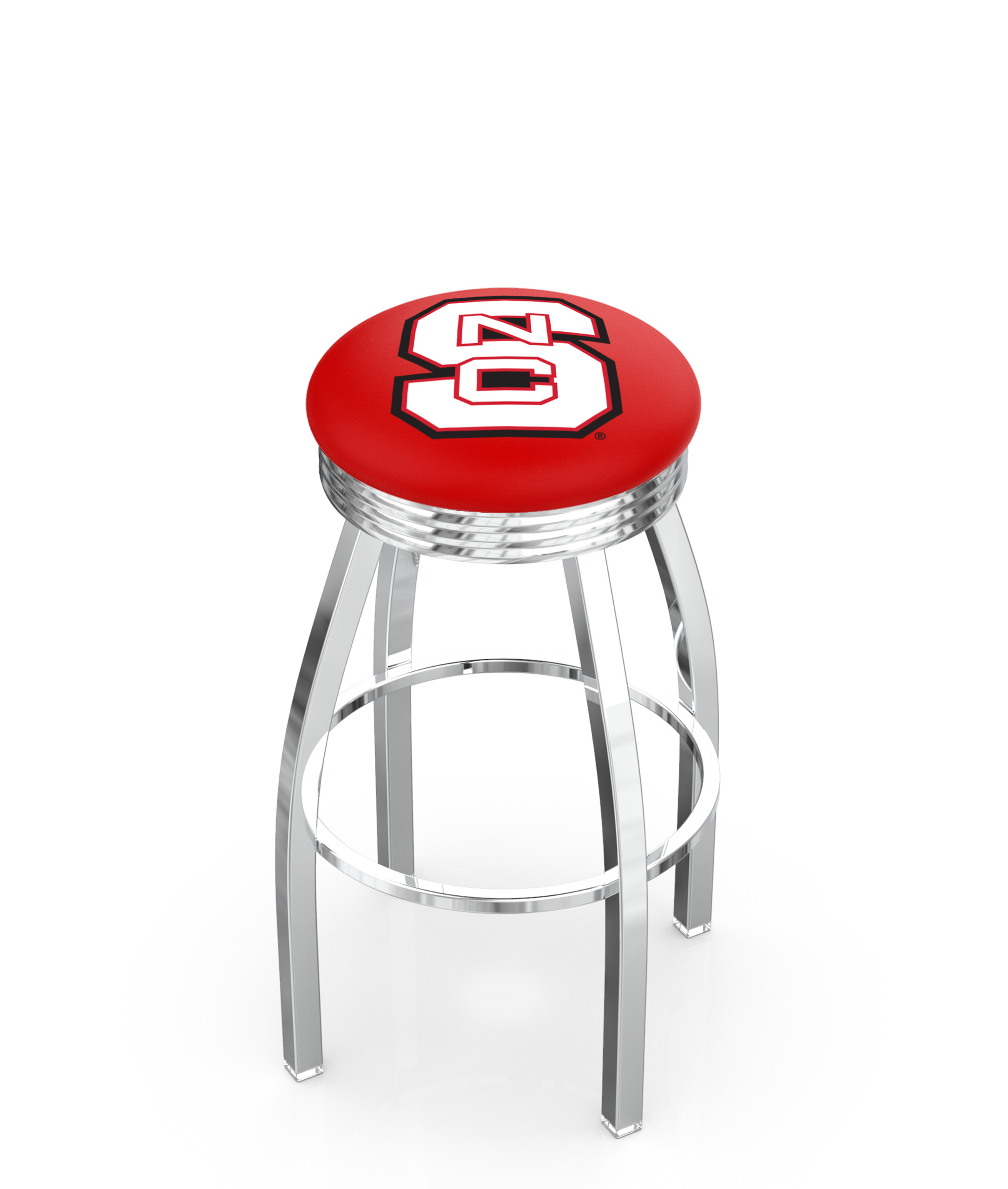  L8C3C North Carolina State 30" Swivel Bar Stool with Chrome Finish  