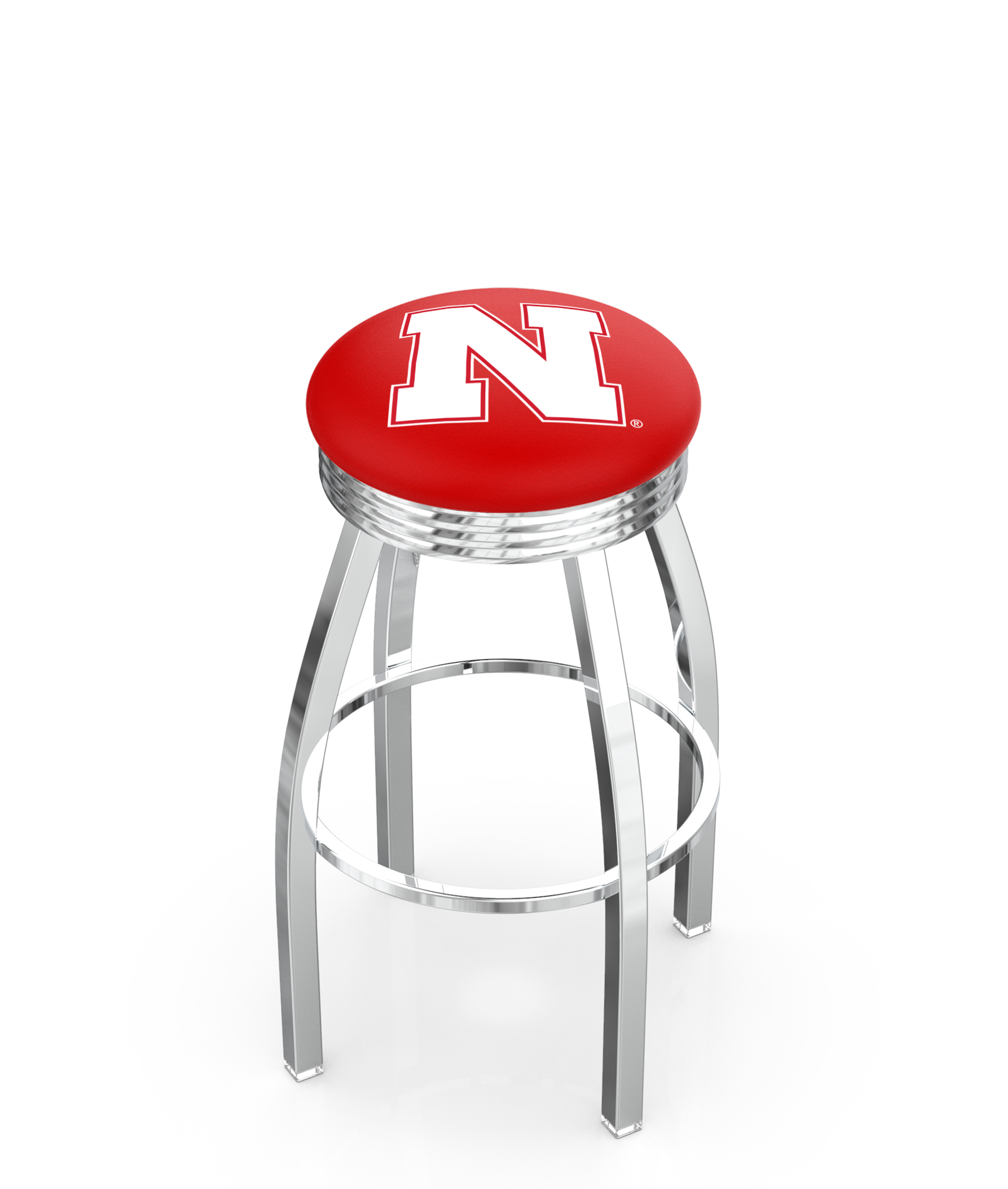  L8C3C Nebraska 30" Swivel Bar Stool with Chrome Finish  