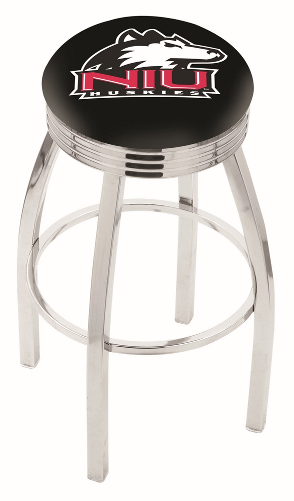 L8C3C Northern Illinois 30" Swivel Bar Stool with Chrome Finish  