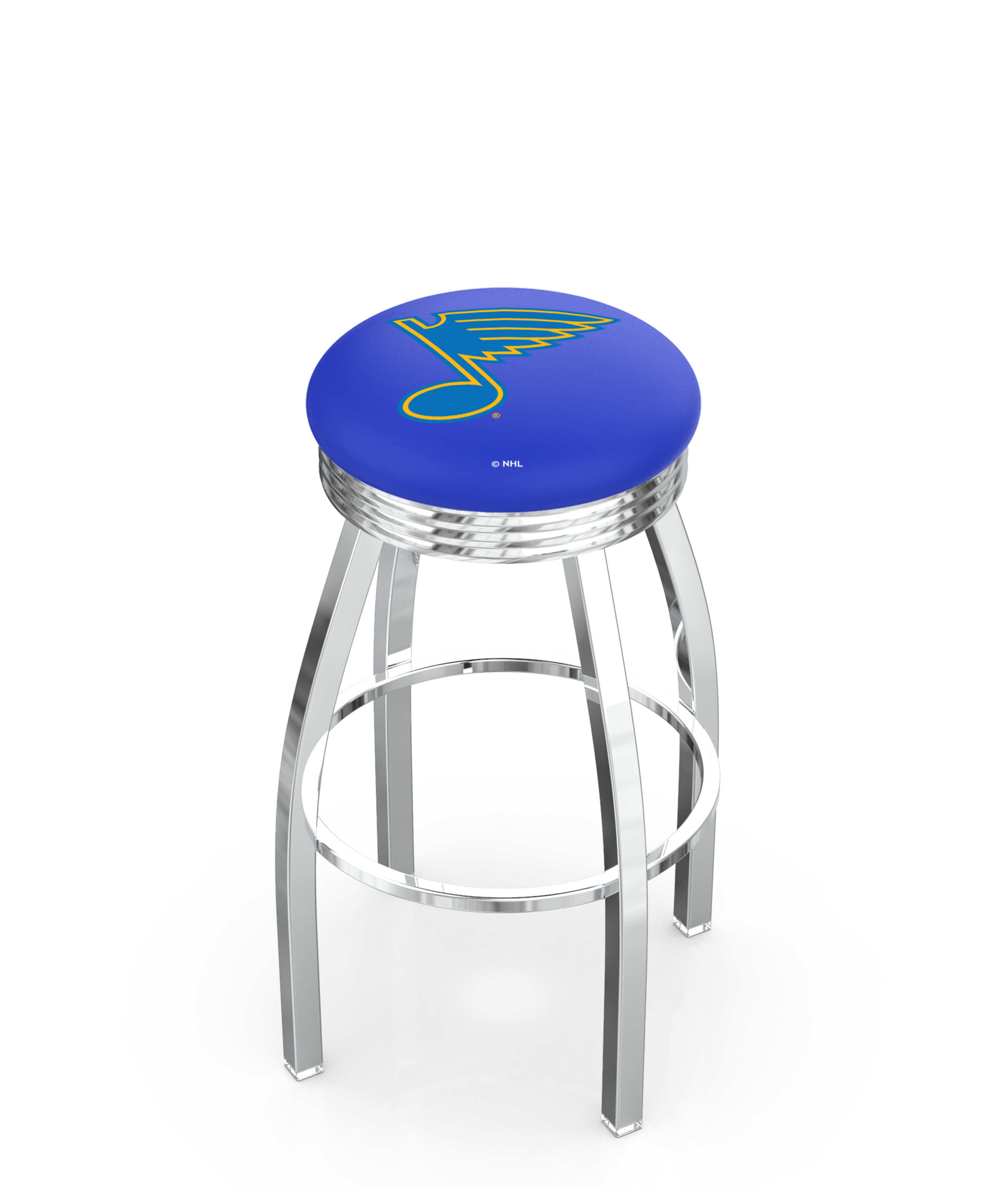  L8C3C St Louis Blues 25" Swivel Counter Stool with Chrome Finish  