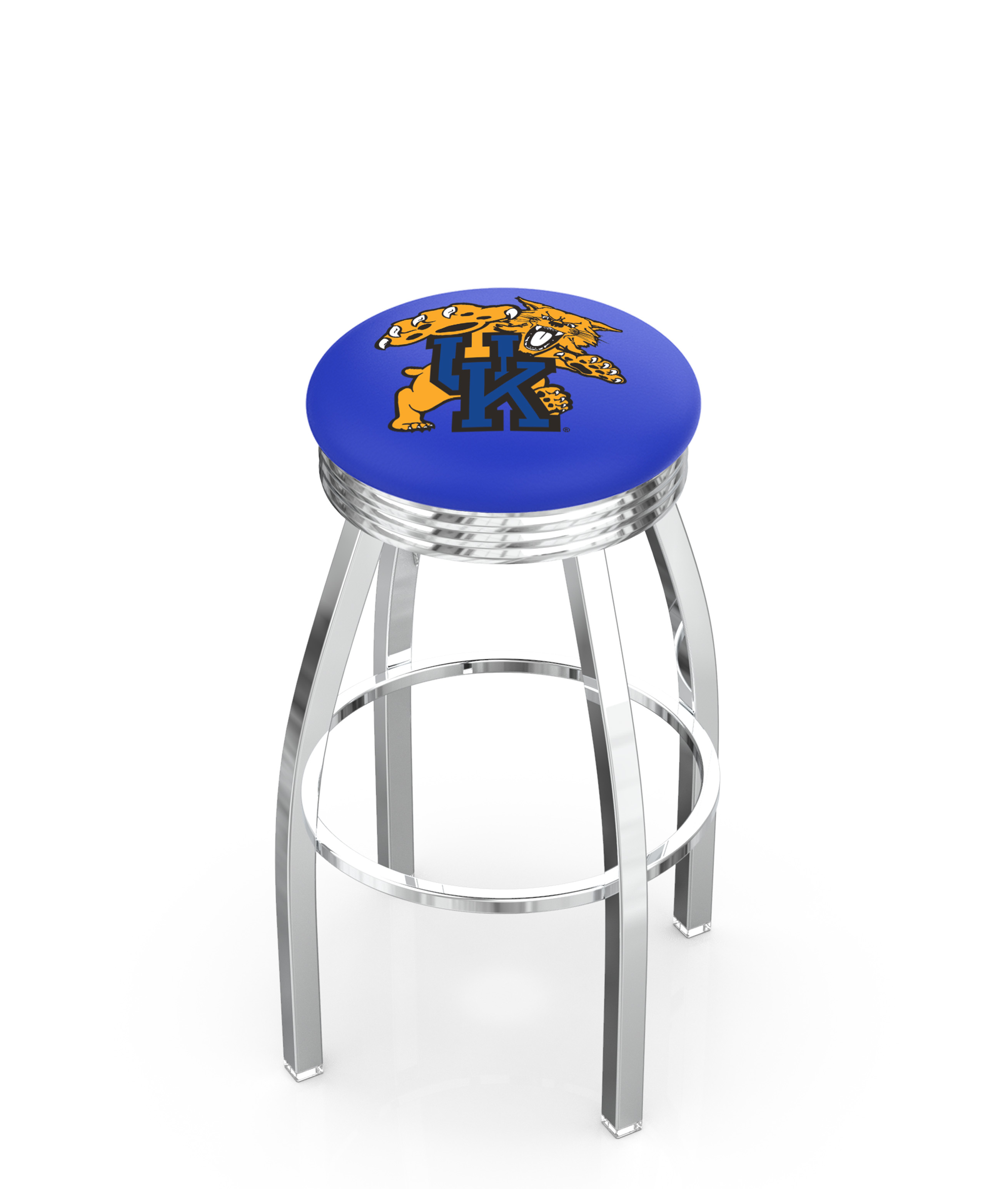  L8C3C Kentucky "Wildcat" 30" Swivel Bar Stool with Chrome Finish  