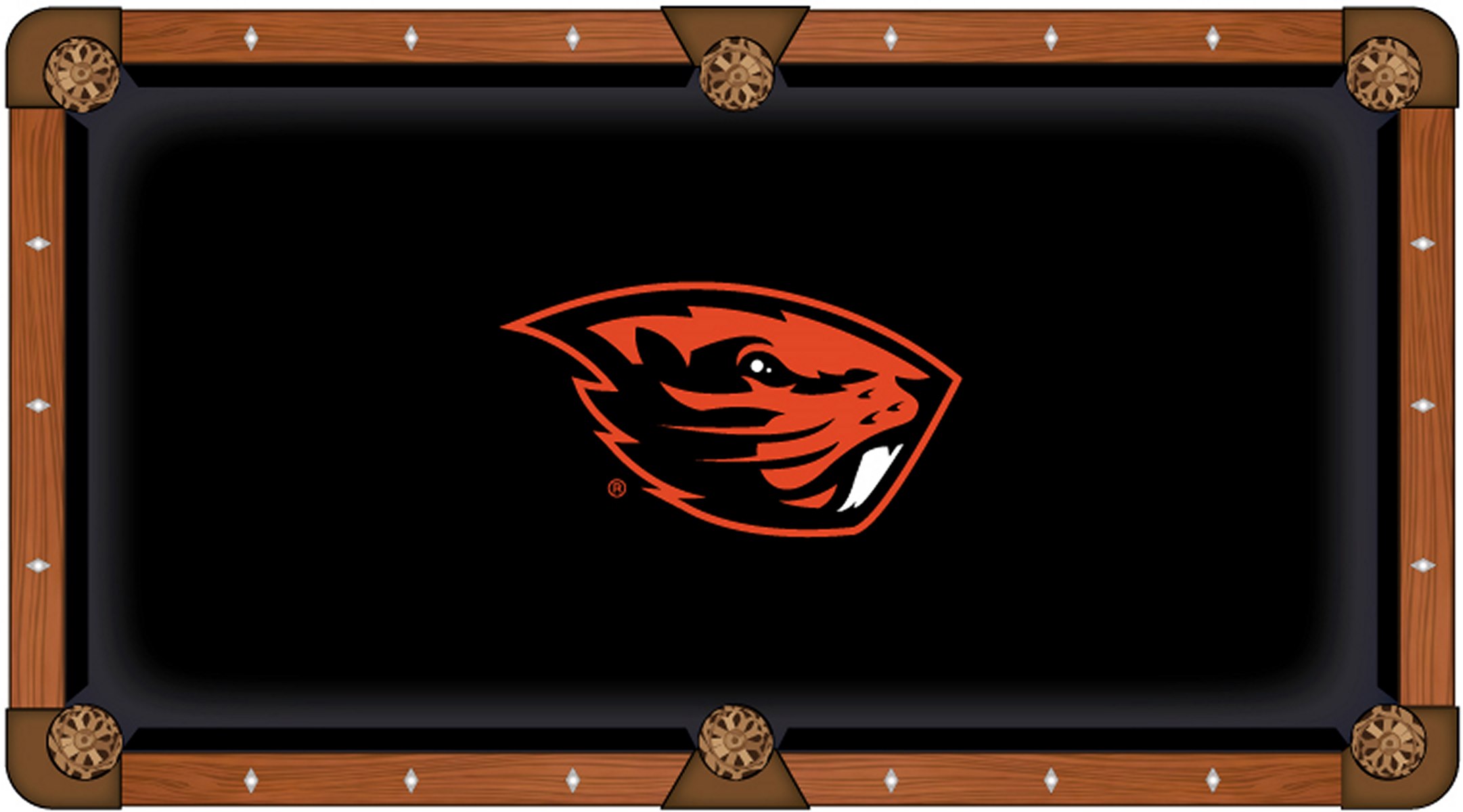 Oregon State Pool Table Cloth w/ Beavers Logo by Hainsworth Oregon State Pool Table Cloth w/ Beavers Logo by Hainsworth